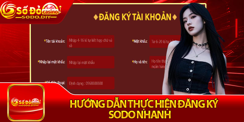 Hướng dẫn thực hiện đăng ký Sodo nhanh